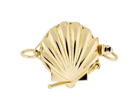 14K CLAM SHELL CLASP WITH SAFETY 2572-14K