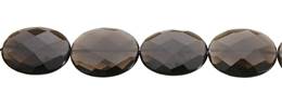 Smoky Quartz Bead Oval Shape Faceted Gemstone