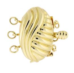 MULTI-STRAND OVAL FANCY CLASP W/SAFETY 2598-14K