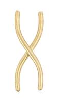 14K 18mm Hug And Kiss Tube Beads