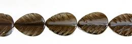 Smoky Quartz Bead Leaf Shape Gemstone