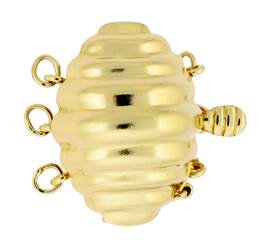 MULTI-STRAND OVAL FANCY CLASP WITH SAFETY 2612-14K