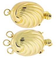 MULTI-STRAND FANCY OVAL CLASP WITH SAFETY 2617-14K