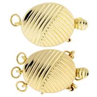 MULTI-STRAND FANCY OVAL CLASP WITH SAFETY 2621-14K