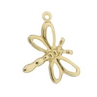 14K Dragonfly Charm