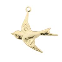 Gold Filled Bird 17mm Charm