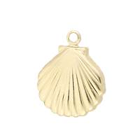 14K Clamshell Charm