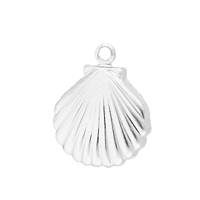 Sterling Silver Clamshell Charm 13mm