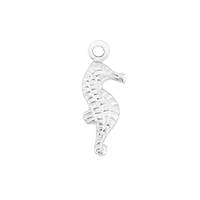 Sterling Silver Seahorse Charm 13mm