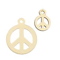 Gold Filled Peace Flat Disc Charm
