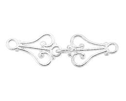 Sterling Silver Hook and Eye Fancy Clasp 23mm