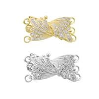 14K Diamond Accent Bow Stripe Clasps