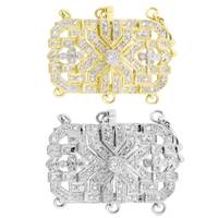 14K Diamond Accent Rectangle Clasps