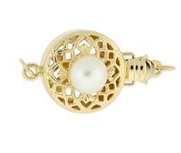 MULTI-STRAND ROUND FILIGREE PEARL CLASP 2693-14K