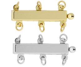 14K 21MM MULTI-STRAND BAR CLASPS 2708-14K