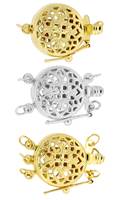 MULTI-STRAND ROUND FILIGREE CLASP W/SAFETY2711-14K