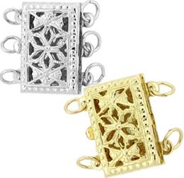 MULTI-STRAND FILIGREE RECTANGLE CLASP 2723-14K