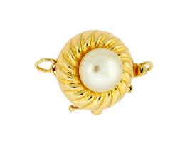 FANCY ROUND PEARL CLASP WITH SAFETY 2728-14K