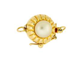 FANCY ROUND PEARL CLASP WITH SAFETY 2729-14K