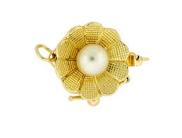 SUNFLOWER PEARL CLASP WITH SAFETY 2731-14K
