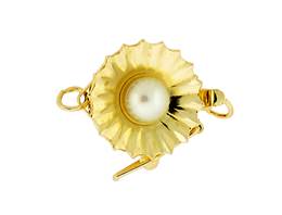 FANCY ROUND PEARL CLASP WITH SAFETY 2732-14K