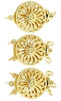 18K Multi-Rows Filigree Round Clasp