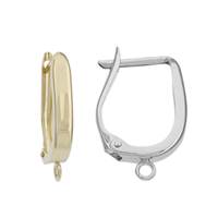 14K U Leverback Plain Earring (M)