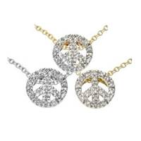 14K Diamond Peace Charms