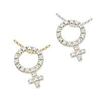 14K Diamond Female Sign Charms