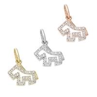 14K Diamond Horse Charms