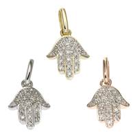 14K Diamond Hamsa Charms