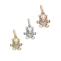 14K Diamond Bear Charms