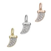 14K Diamond Tusk Charms