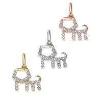 14K Diamond Lion Charms