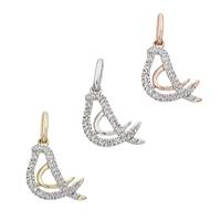 14K Diamond Bird Charms