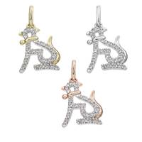 14K Diamond Leopard Charms