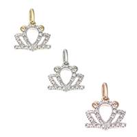 14K Diamond Frog Charms