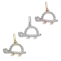 14K Diamond Turtle Charms