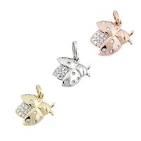 14K Diamond Cicadas Charms