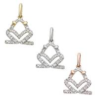 14K Diamond Frog Charms (A)