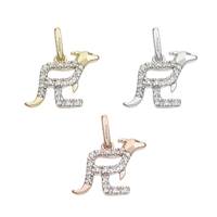 14K Diamond Kangaroo Charms