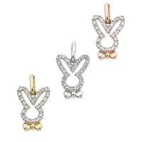 14K Diamond Rabbit Charms