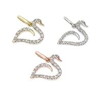 14K Diamond Duck Charms