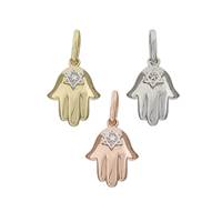 14K Diamond Hamsa Charms (A)