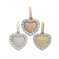 14K Diamond Heart Charms (A)