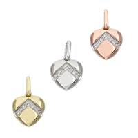 14K Diamond Heart Charms (F)