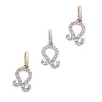 14K Diamond Leo Charms