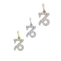 14K Diamond Capricorn Charms