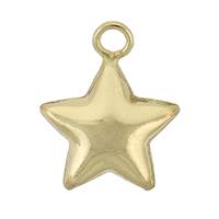 Gold Filled Puffy Star 9mm Charm