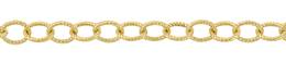 3.5mm Width Oval Spiral Cable Gold Filled Chain